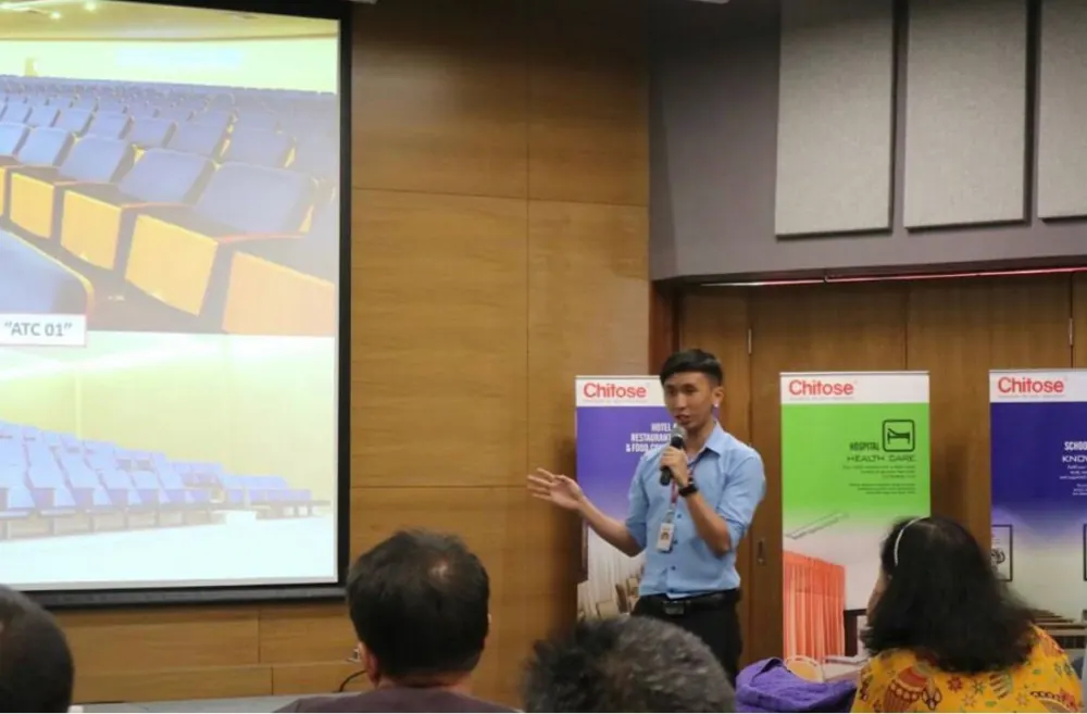 Felix presenting at PT Chitose International