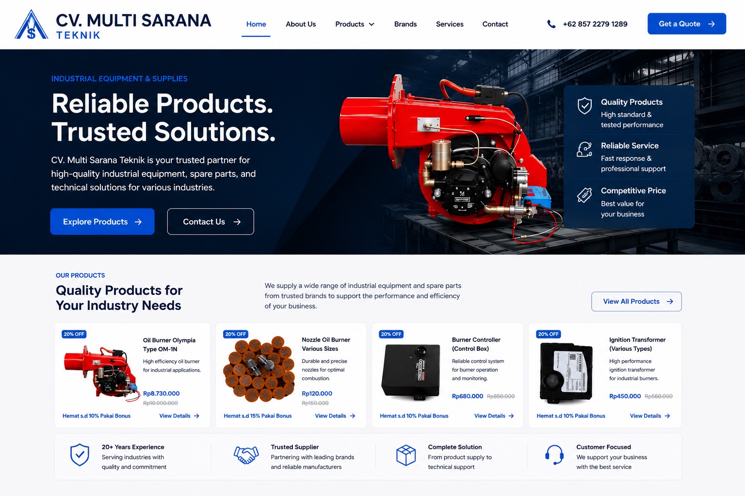 CV. Multi Sarana Teknik website
